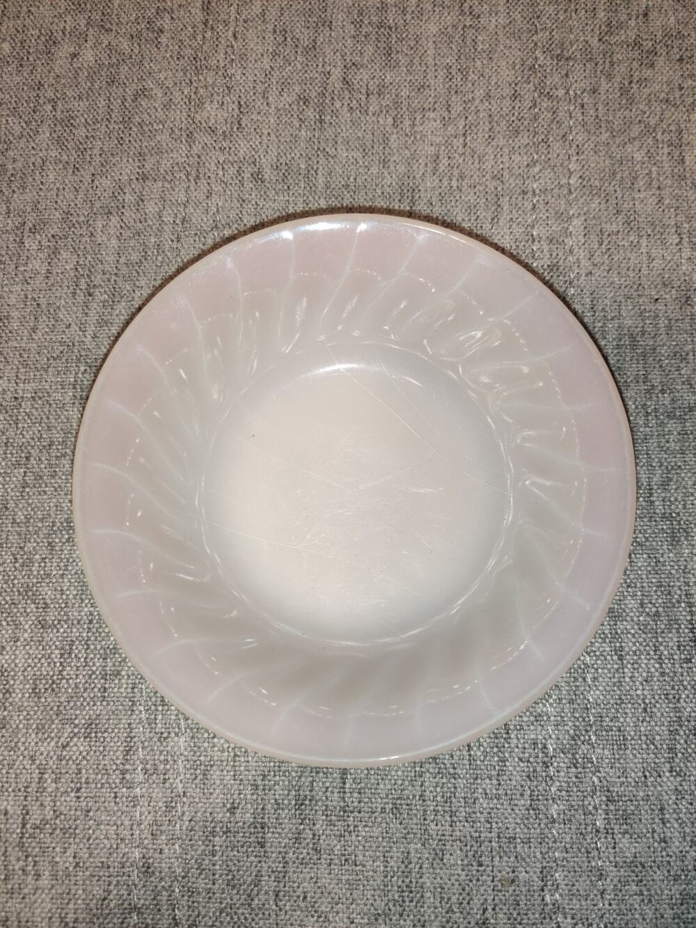 Vintage Fire King - 5" Pink Swirl Berry Bowl
